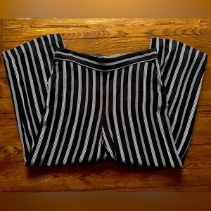 LOFT Fluid Wide Leg Pants in Stripe